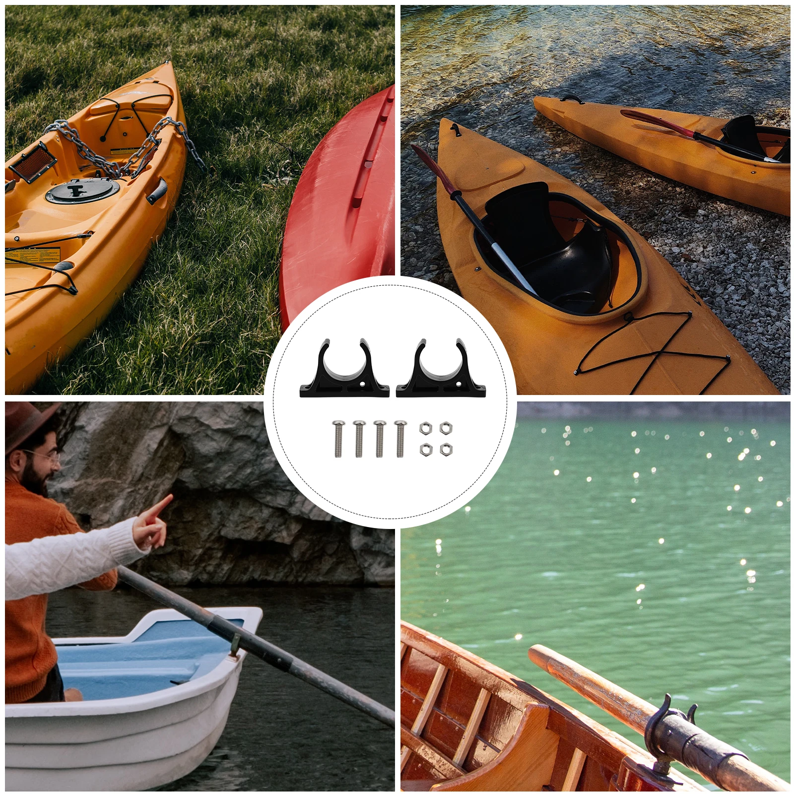 

1 Pair Plastic Clip Holder For Kayak Boat Paddle Mount Buckle Fixing Outdoor Use Kayak Accessories Paddle Clip