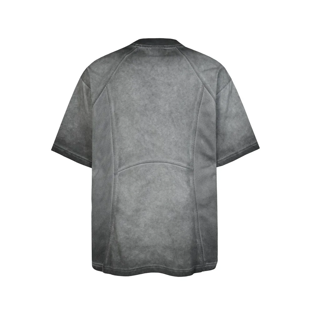 Bright Line Washed Thick Solid Basic Distressed T Shirts Oversize Goth Grunge T-shirt Summer Tops Tees Streetwear for Men Women