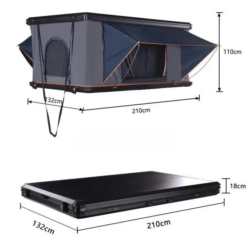 

Camping Tent Summer Four-Season Eco-Friendly Waterproof Quick Automatic Opening Off-road Hardtop Roof Top Tent