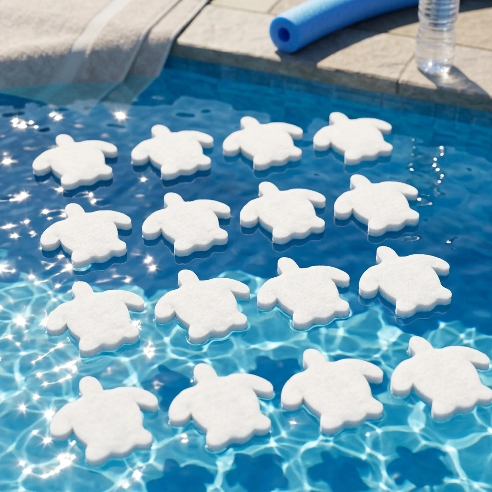 16x Swimming Pool Cartoon Oil Absorbing Sponge Turtle Shaped Filter Sponge Oil Absorbing Scum Sponge Swimming Pool Maintenance