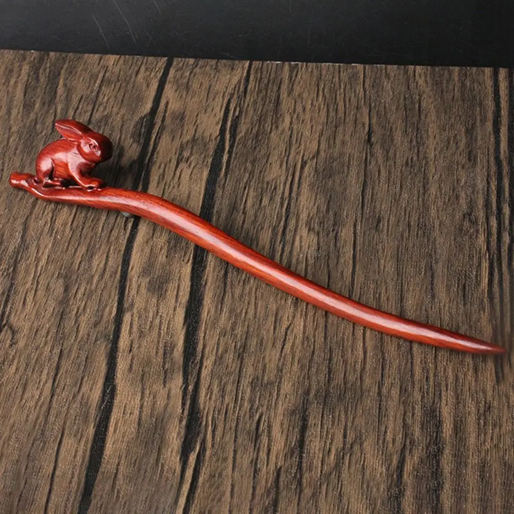 Clips Gevlochten Haarspelden Haar Stokken Voor Meisjes Nieuwe Hoofdtooi Chinese Haar Vork Houten Vrouwen Hanfu Haarspelden Konijn Haar Stokken