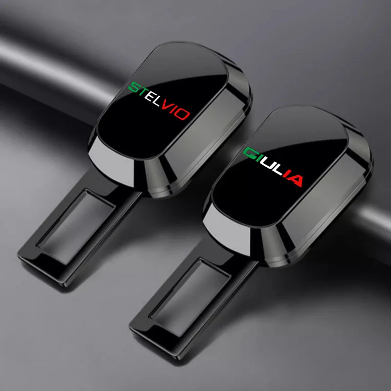 

Car Seat Belt Extension Plug Metal Seat Belt Clip Adjustable Extender For Alfa Romeo Giulia STELVIO Giulietta 156 159 147 Mito