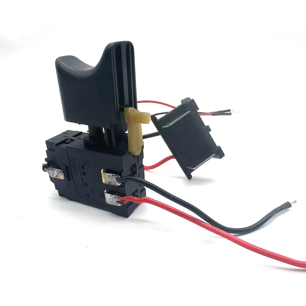DC 7.2-24V 16A 5E4 for Lithium Battery Cordless Drill Switch Speed Control Electric Drill Trigger Switch with Small Light