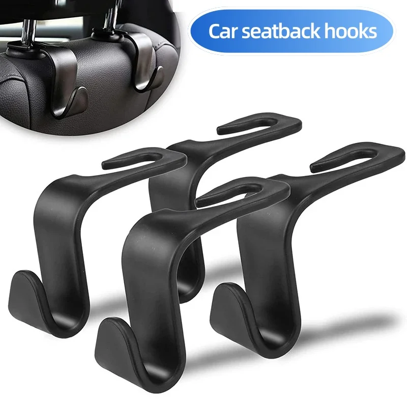 2/4/8PCS Car Seat Headrest Hook For Auto Rear Seat Organizer Hanger Storage Holder For Handbag Bags Clothes Coats Hook in Car