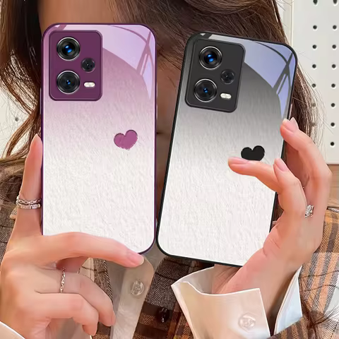 Beiwen Love Purple For Xiaomi 14 Ultra 13 Lite Redmi Note 13 11 Pro 12 Plus Poco X6 3 Pro F4 6 GT Tempered Glass Phone Case