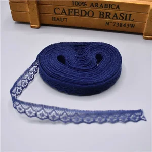 Fita de renda de 10 jardas largura de fita 14mm tecido de guarnição bordado diy para costura de vestido de casamento decoração tecido de renda africano 10 principais vendas pijama feminino colado - №9