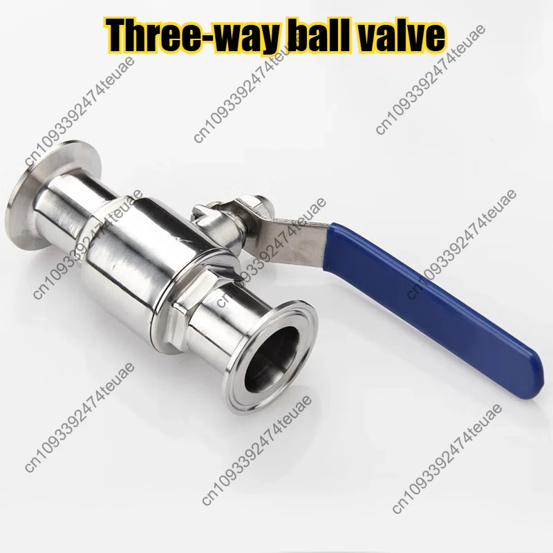 304 Stainless Steel Quick-Install Straight Ball Valve 316L Quick-Open Clamp-On Three-Way Ball Valve