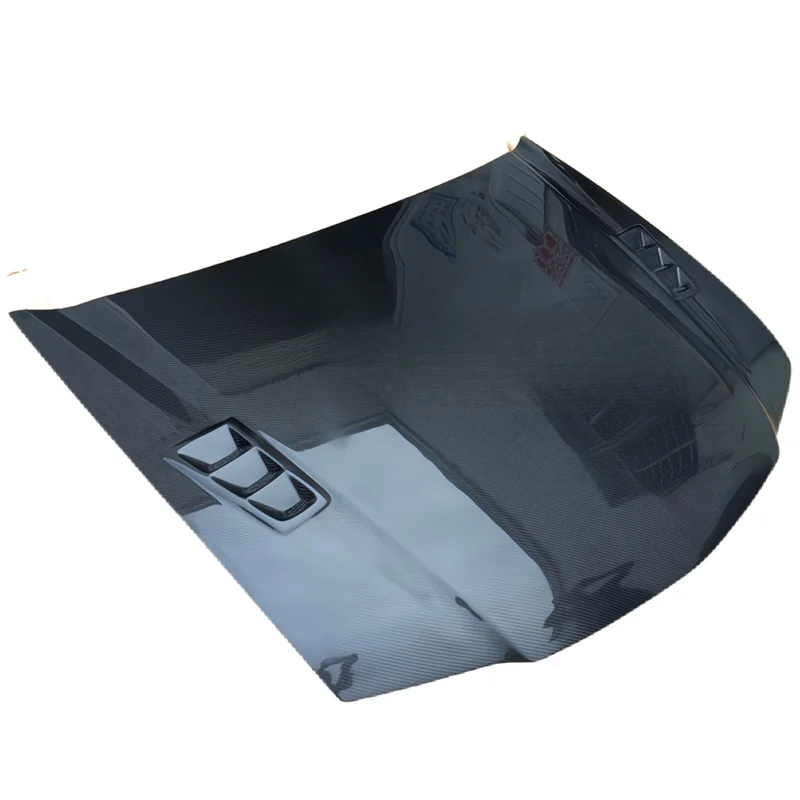High Quality Carbon Fiber Engine Hood Modified Opening Design Hood With Clips Auto Exterior Modification Accessories
