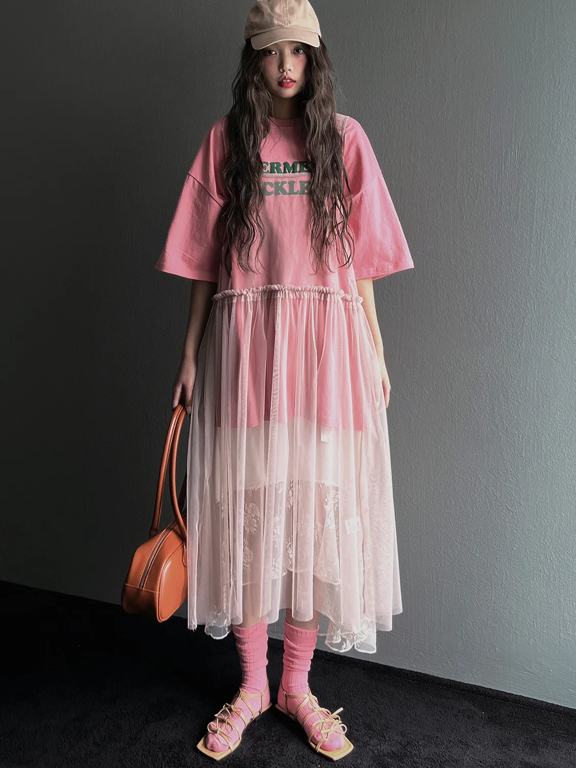 

Dongda Gate INS Gentle Vintage Casual round Ne Print ort Sve Top plus Me Skirt Two Piece Set Spring Summer Autumn