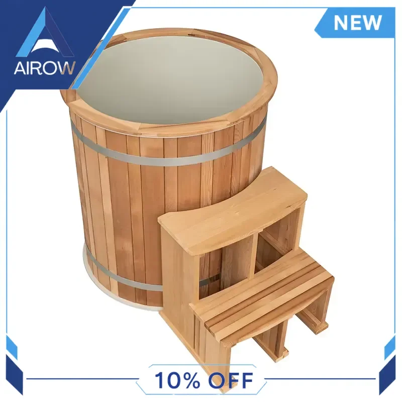 for Outdoor Wooden Sauna Ice Bath Tub Cold Plunge Pool With Water Chiller Portable Recovery Barrel for Athletes Home Spa Use