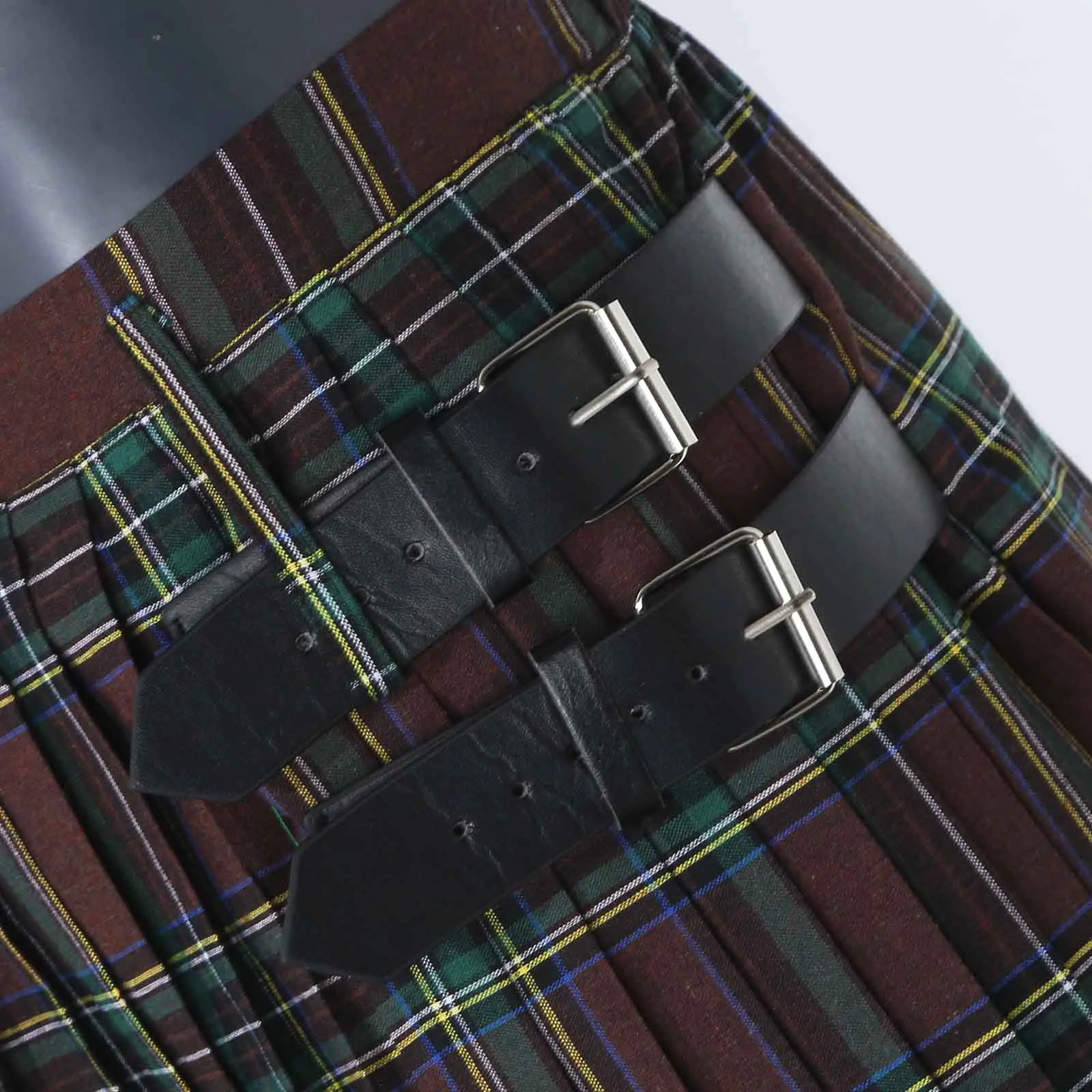 Scotland Tartan Kilt 남성용 레트로 격자 무늬 프린트 허리띠, 플리츠 스커트, 고딕 펑크, 전통 유니섹스, 여름 스트리트 팔다