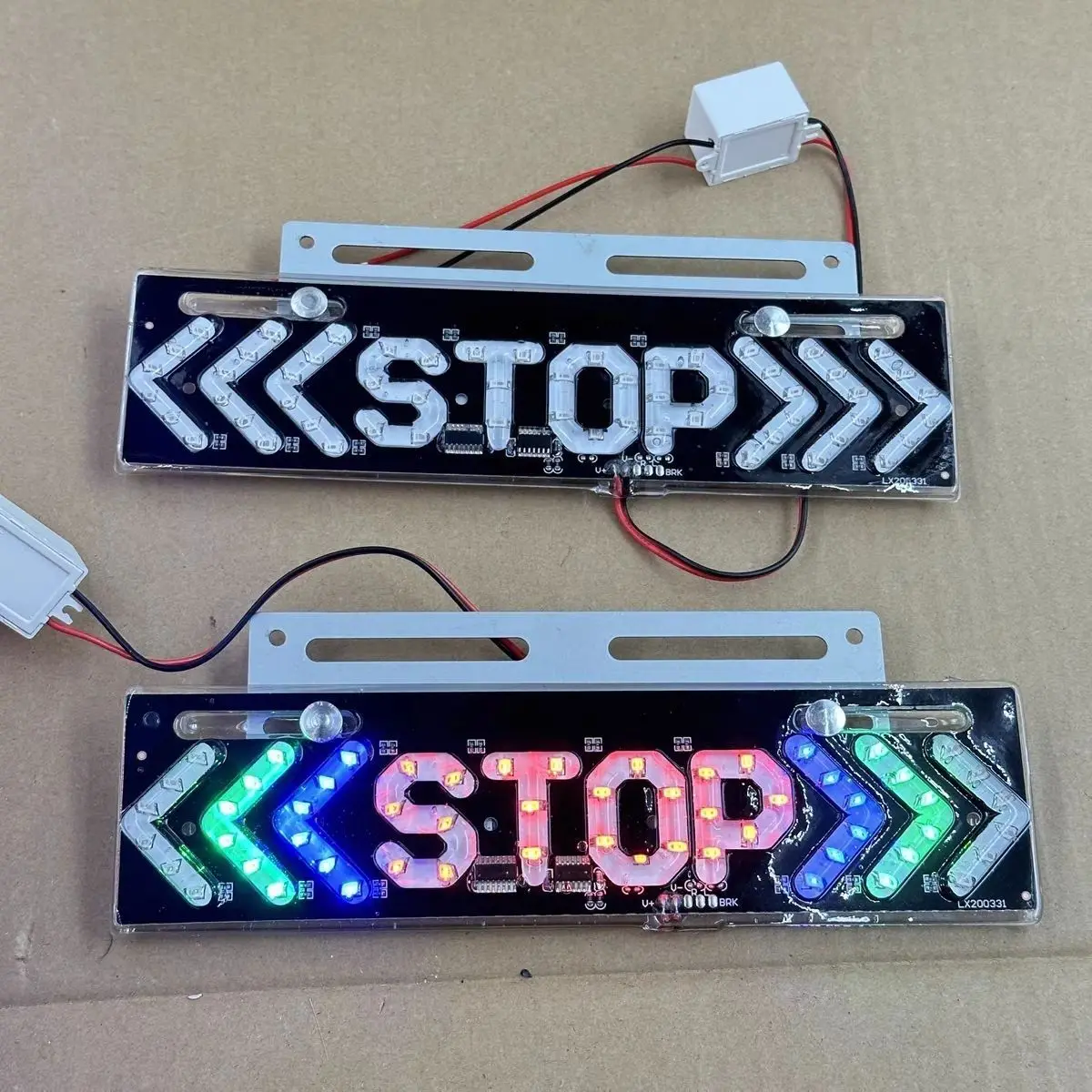 Car Electric Vehicle Motorcycle Modified Waterproof LED Taillight 12V - 80V Driving Brake Steering Stop Arrow Signal Lamp
