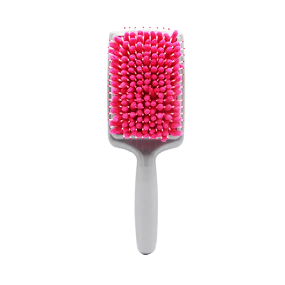 

Pink Absorbent Hair Brush Microfiber Drying Comb Ergonomic Handle Lightweight for Fine Thin Hair Quick Dry Smooth Styling