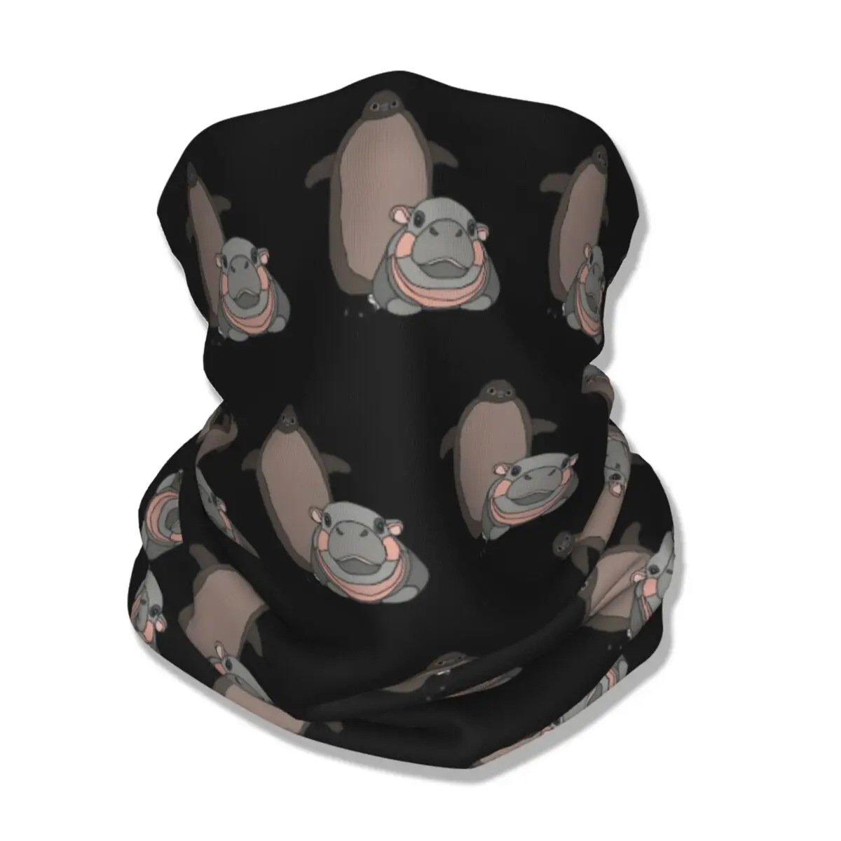 Moo Deng Pesto Penguin Bandana Neck Gaiter Printed Animal Magic Scarf Warm Headwear Fishing Unisex Adult Windproof