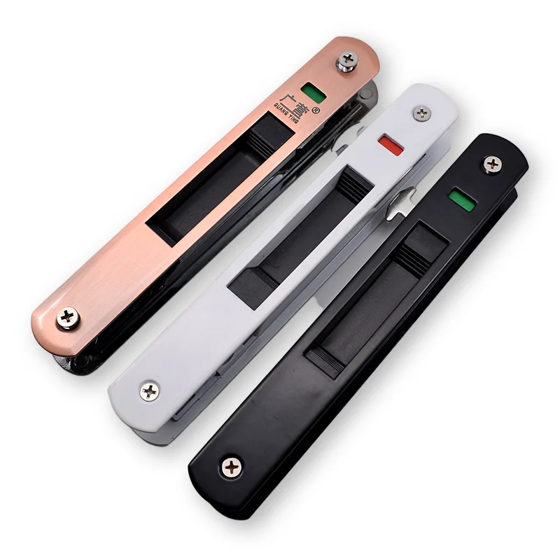 Mute Mortice Sliding Door Locks Hidde Handle Interior Door Pull Lock Modern Anti-theft Room Wood Door Lock Furniture Hardware