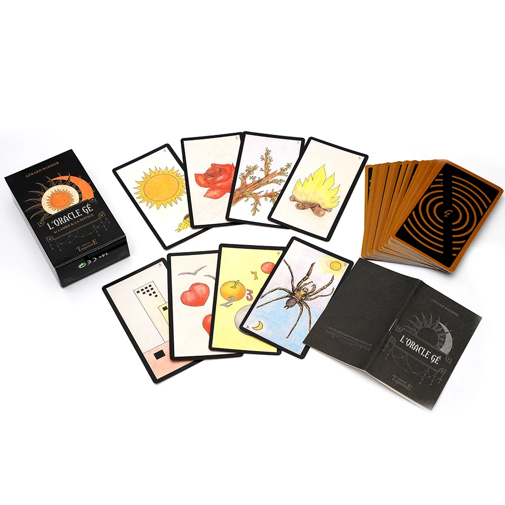 L'Oracle Gé - 61 لامز ولا إشعار Cartes de tarot Franceises Oracle divin Ce juego divinatoire au graphisme simple et éloquent c