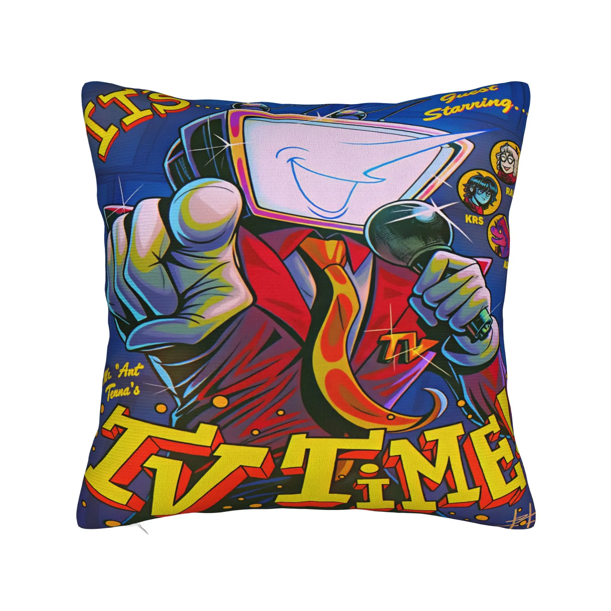 Deltarune It's TV Time Host Retro Poster Pillow Case  Soft Pillow Cover For Living Room Chair Vintage Pillowcases
