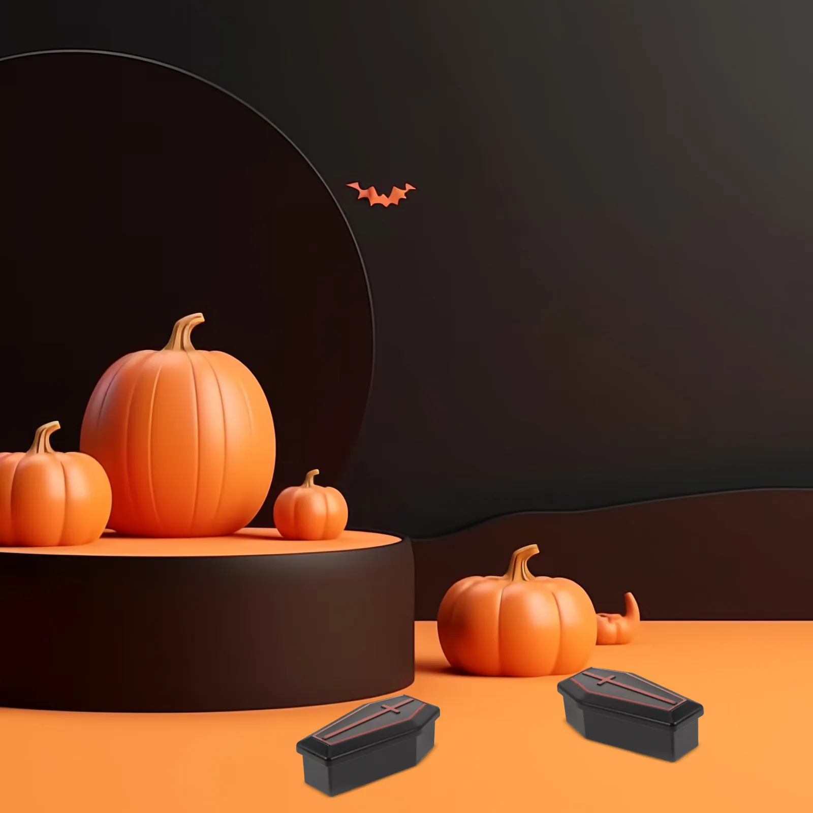 

10Pcs Miniature Halloween Coffins Realistic Plastic Coffin Boxes Halloween Decorations Prank Props Candy Boxes Coffin Ornaments