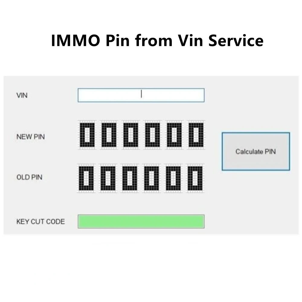 VIN To Immo Pin Code Key Cut Code Calculation Service for Hyundai/Kia/Dodge/Jeep/Great Wall/MG/Chevrolet