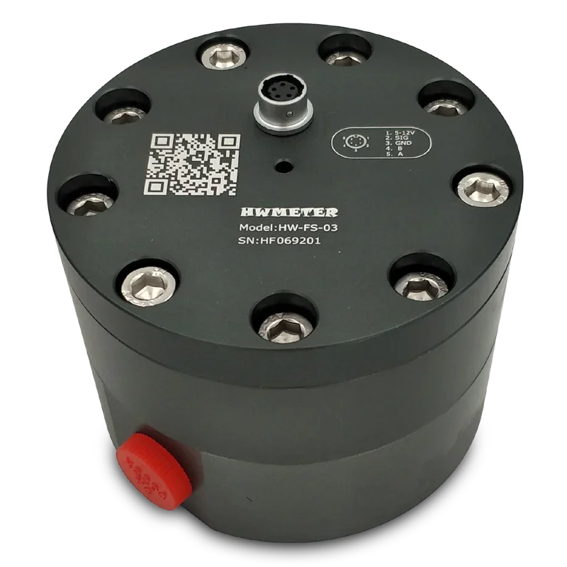 Flow Sensor HW-FS-03 Pump Flowmeter With Y Copper Filter Kit For Common Rail Test Bench Gear Oil Flow Meters