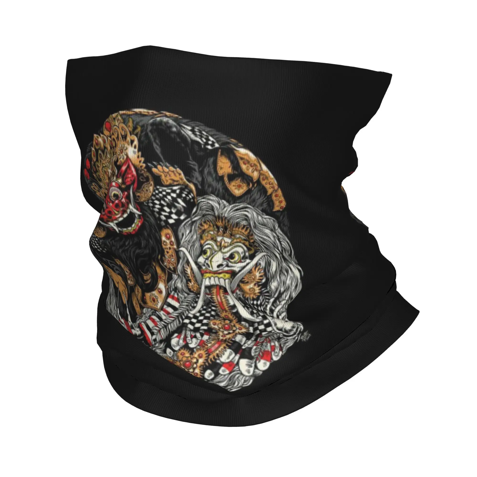 Traditional Balinese Barong Folk Bandana Neck Cover Printed Wrap Mask Scarf Multi-use Headband Outdoor Sports Unisex Adult