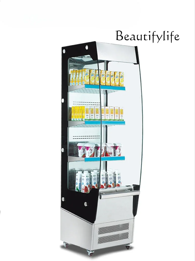 

Commercial vertical cold beverage display cabinet fruit beverage refrigerator