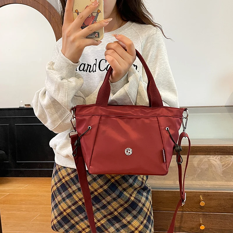 

Женская сумка через плечо из ткани Оксфорд, модная повседневная легкая дорожная сумка-тоут, прочная водонепроницаемая женская сумочка