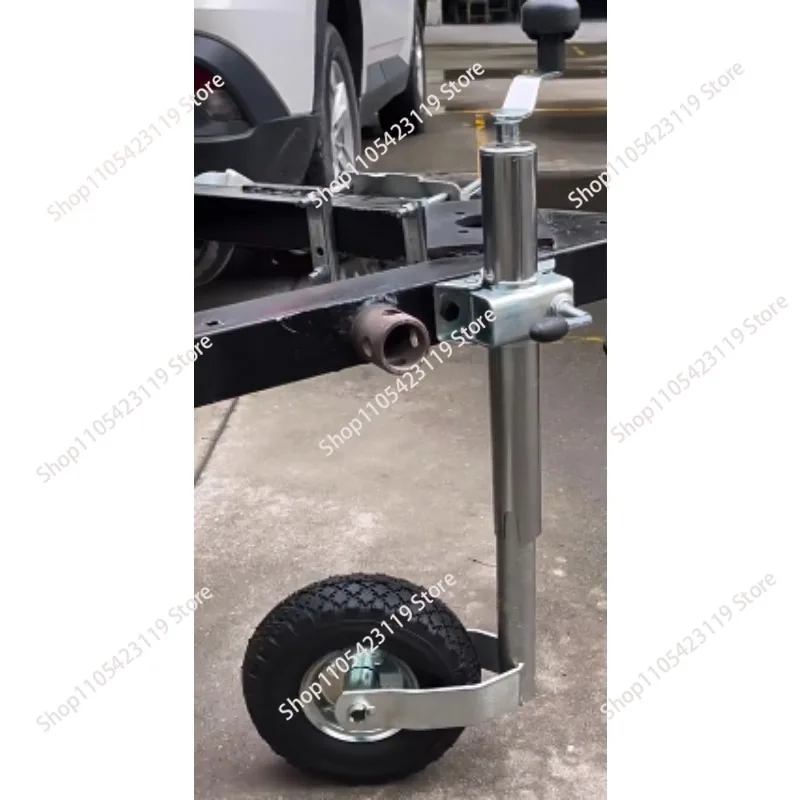 European hand-cranked trailer jack guide wheel top shake lift RV parking bracket outriggers modified wheel accessories
