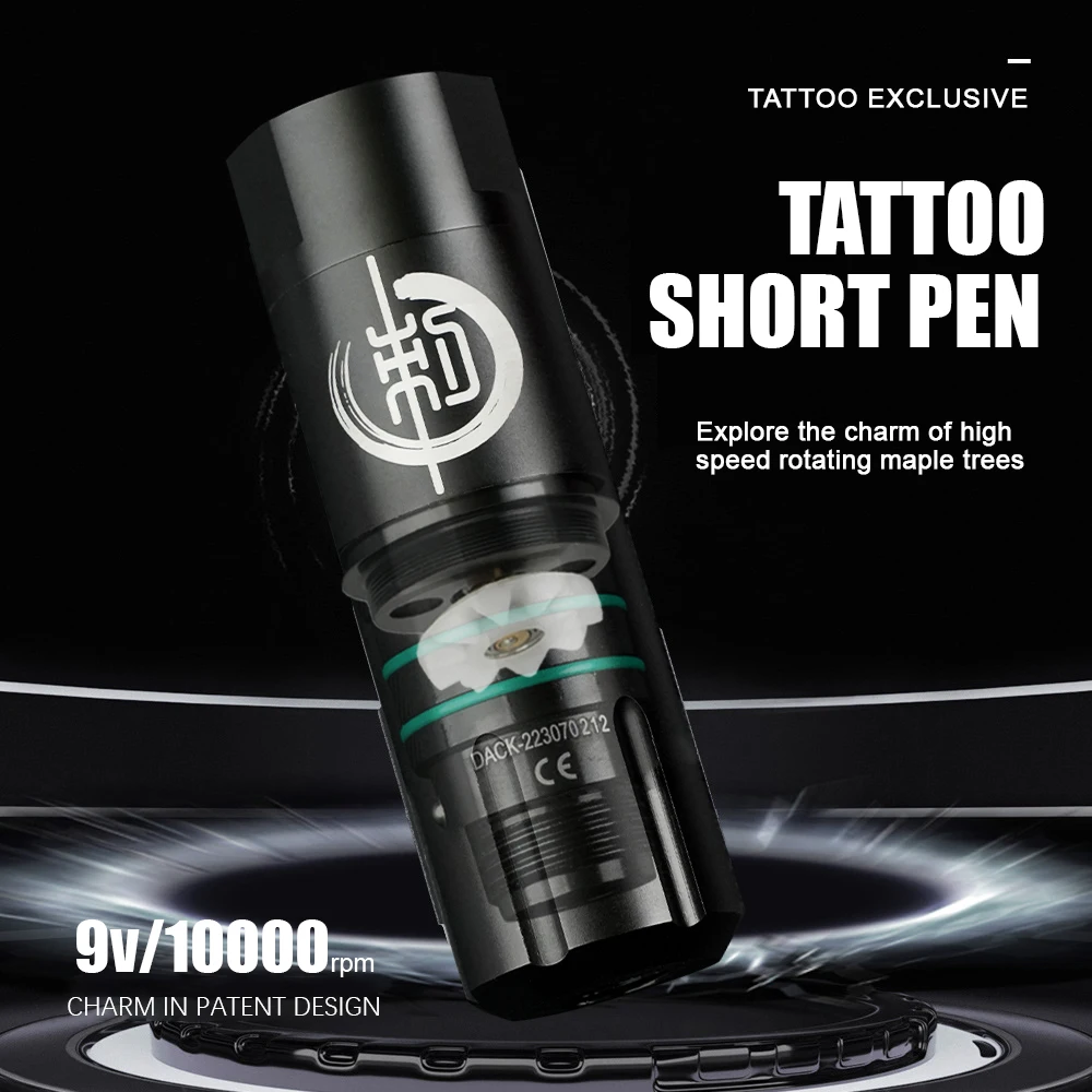 JUNM Tattoo Machine Rotary Pen Eyebrow Permanent Makeup Eyebrow Lip Tattoo Camouflage Machine Strong Motor Gun with Cable