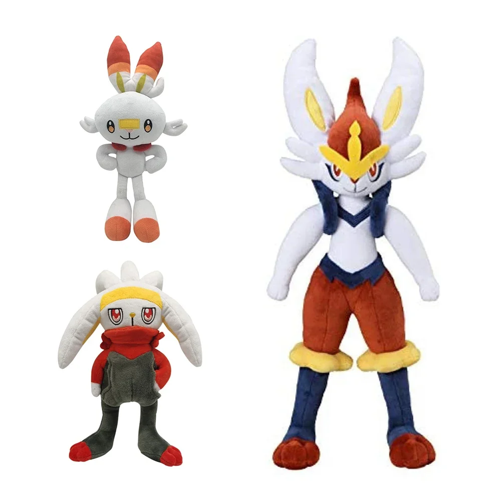 

Новый Pokémon Sword and Shield Cinderace, плюшевые игрушки Scorbunny Evolution Raboot, мягкая кукла Kawaii Rabbit, Рождественский подарок для детей