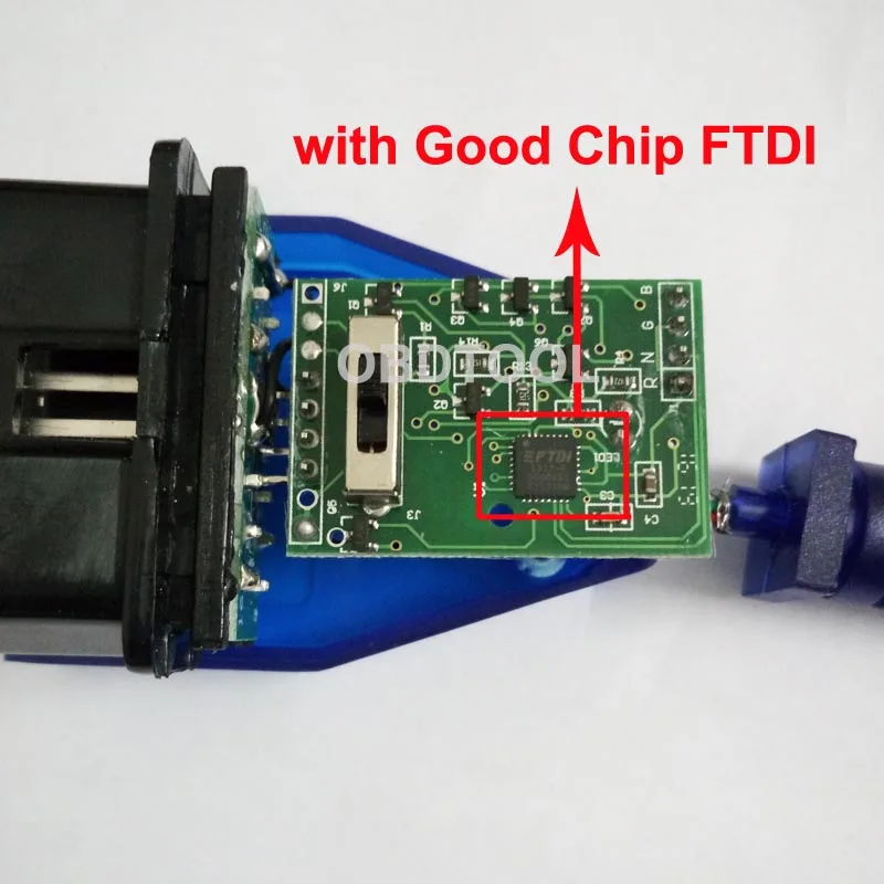 Interfaccia diagnostica per strumento di scansione Ecu auto VAGKKL FIATECUSCAN con interruttore a 4 vie cavo di prova Usb Vag per KKL 409 con Chip