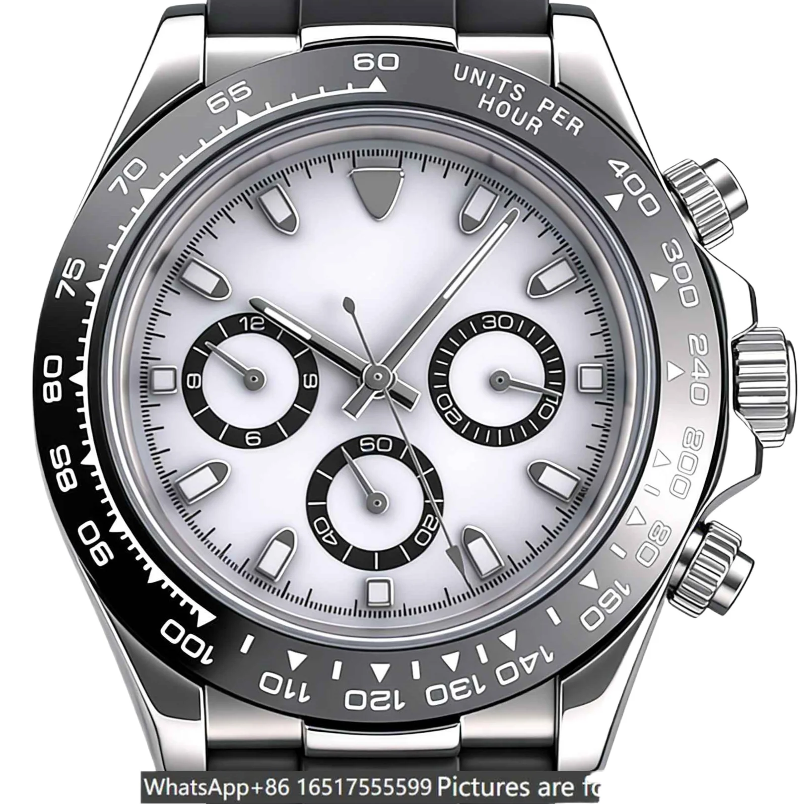 DONG Store Men's Automatic Mechanical Watch, 41 mm, 904L Stainless Steel, World Time, Full-Featured