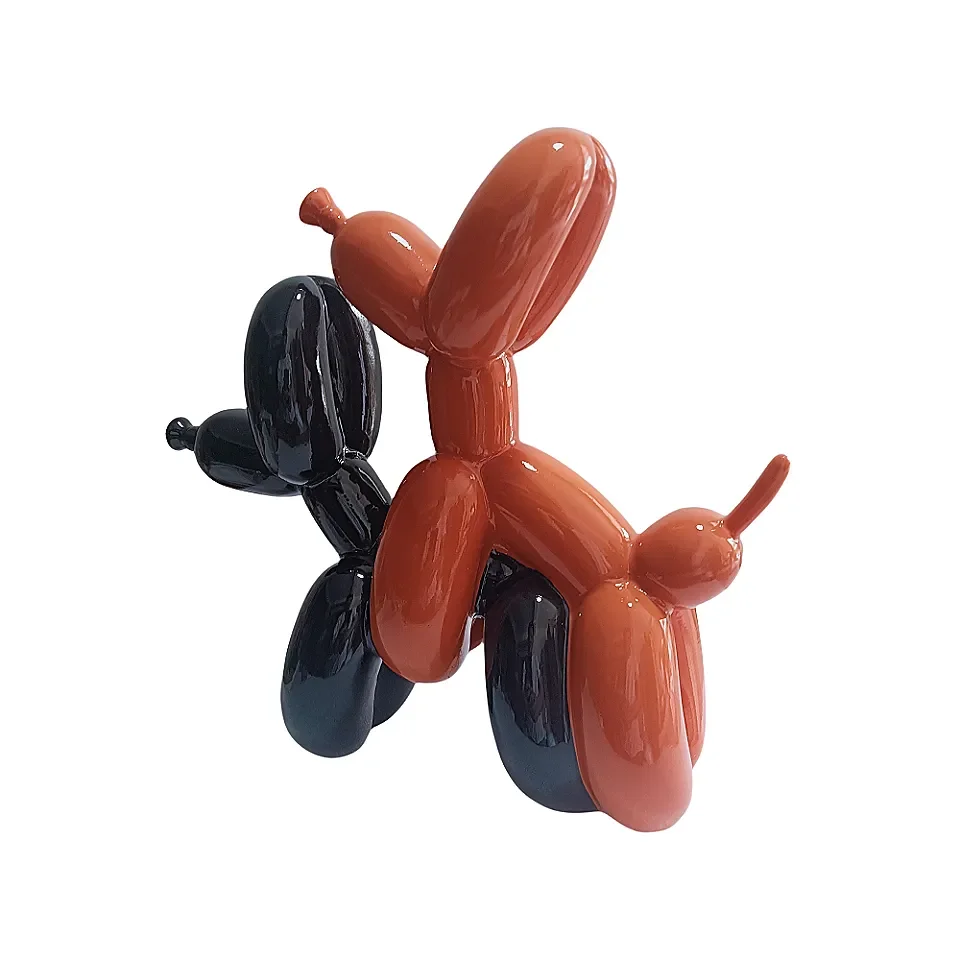 Balloon Dog Poop resin animal sculpture home decoration resin craft office decoration three-dimensional black gold