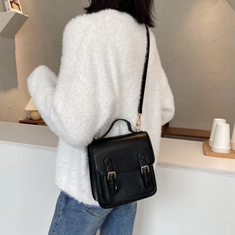 Japanese Ins Vintage All Match Backpacks Y2k Aesthetic Trendy Solid Mini Handbags New Simple Girls Casual Backpack Y2k Aesthetic