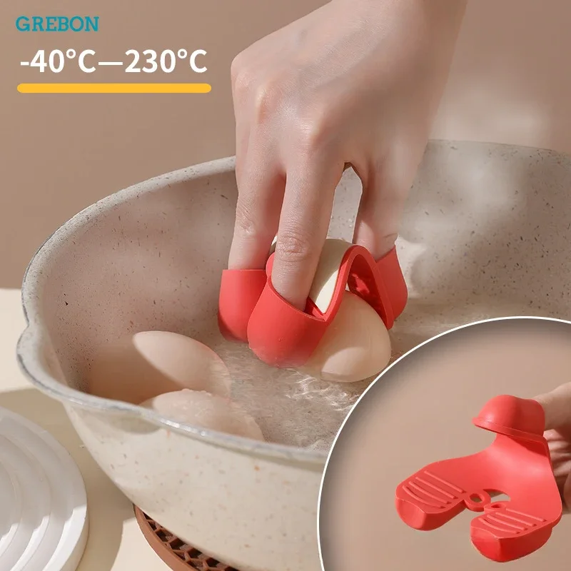 Multifunctional Heat-proof Anti-scald Clip Anti-burn Tongs Steamer Gripper Silicone Clamps Non Anti-slip Clip Kitchen Utensils