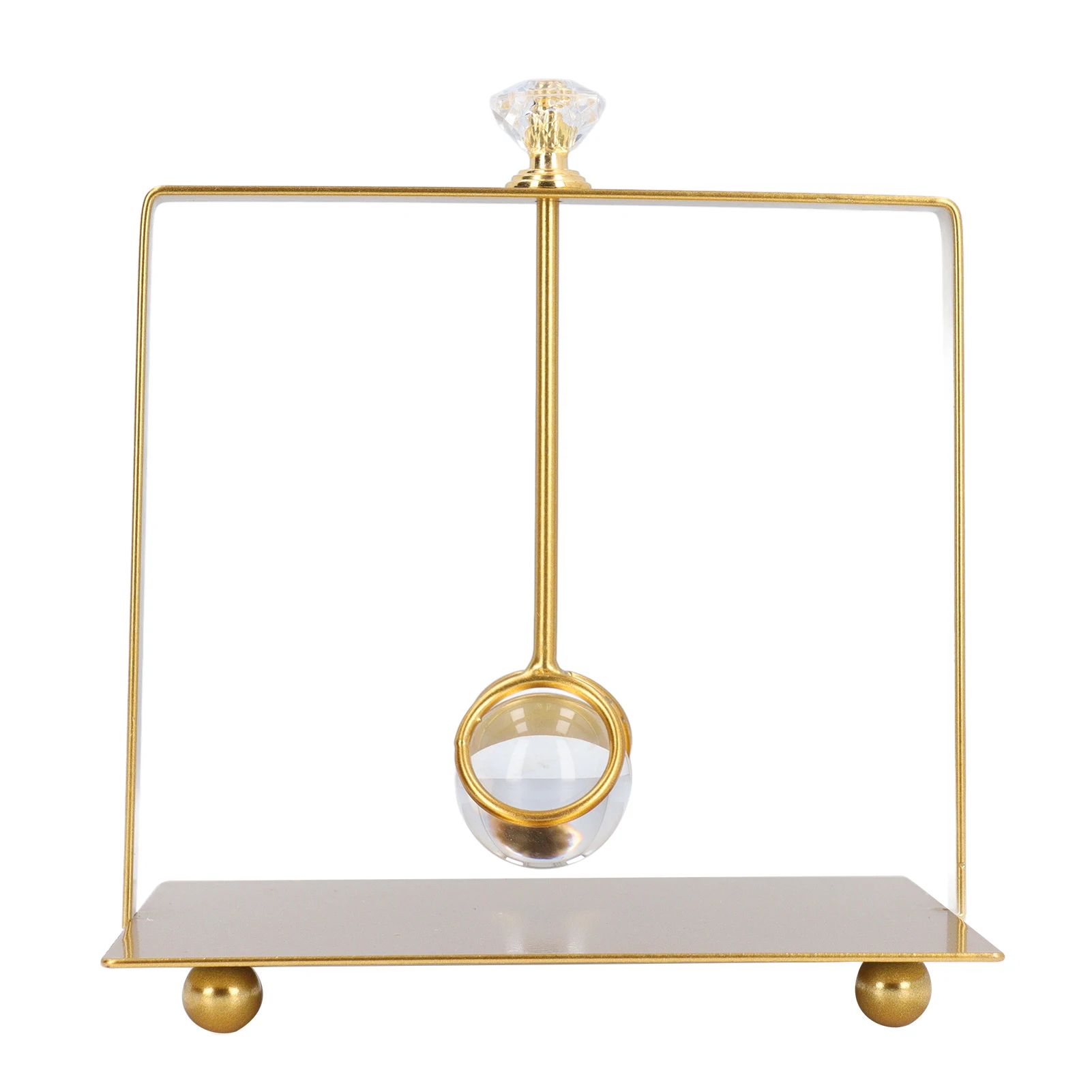 Dispensador de servilletas con bola de vidrio ponderado Rectangular, elegante soporte de servilletas de hierro, soporte de pañuelos para cocina y restaurante