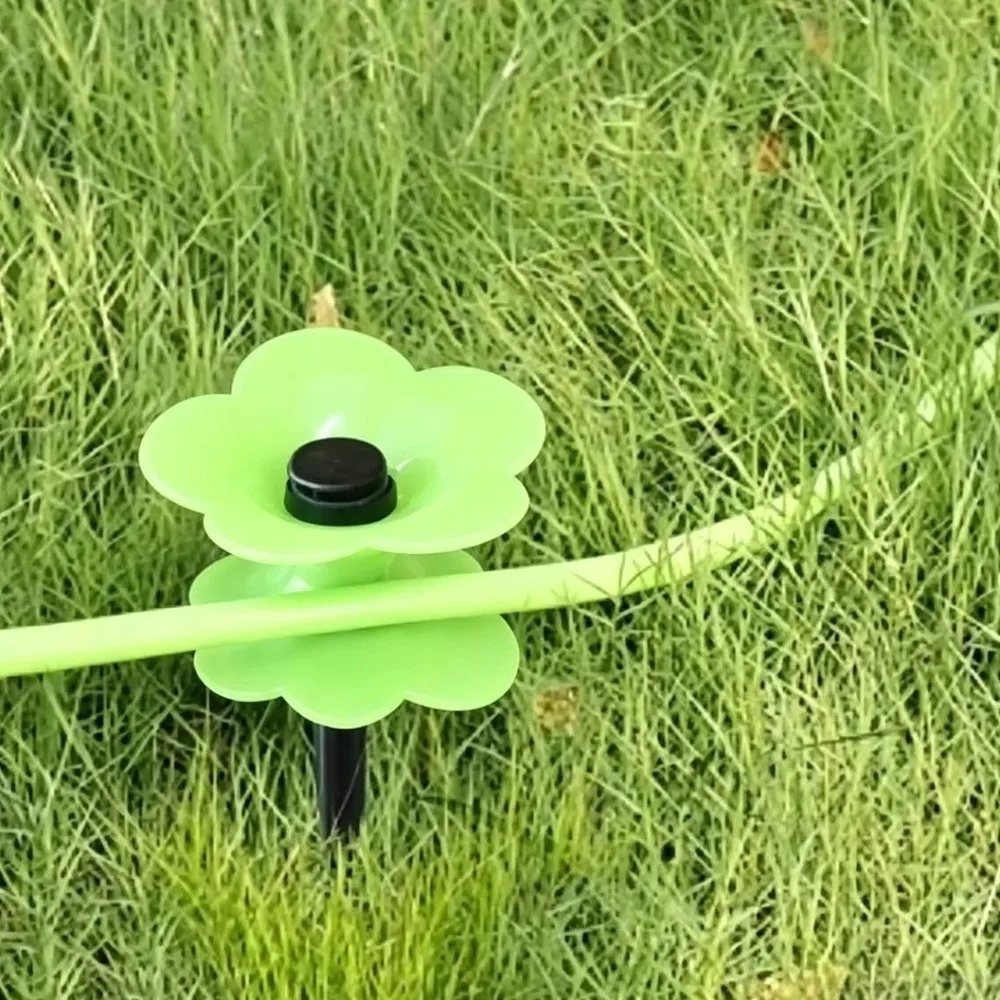 Flower Shaped Garden Hose Guide Directional Protection Labor-Saving Hose Holder Plastic Lawn Hose Support Guide Wheel