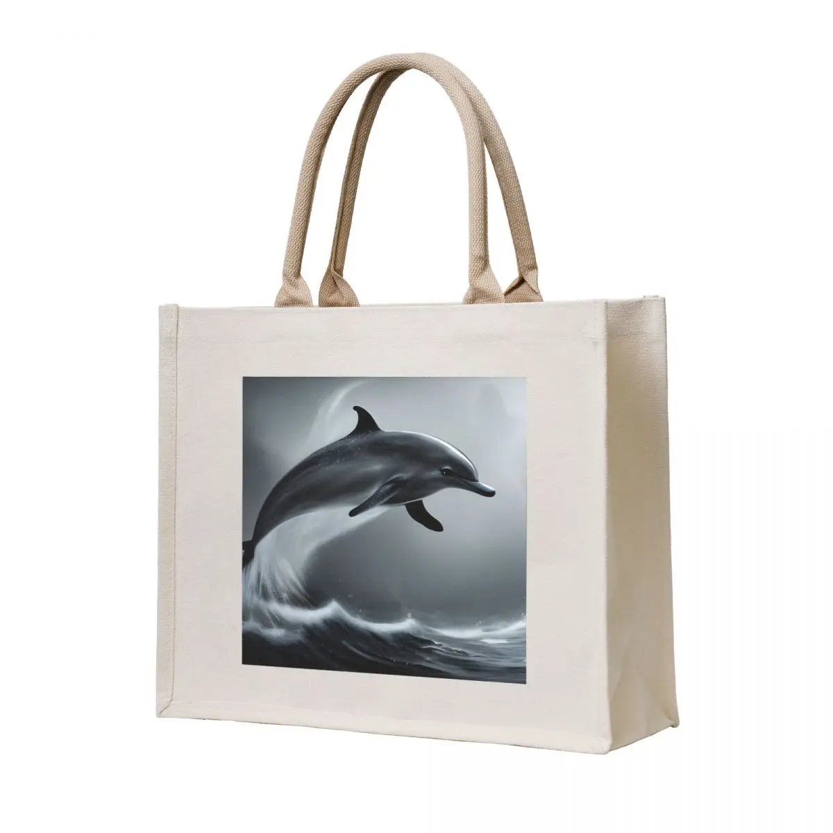 

Smiling Dolphin Tote Bag shopping trolley bag university shopper bag tote women
