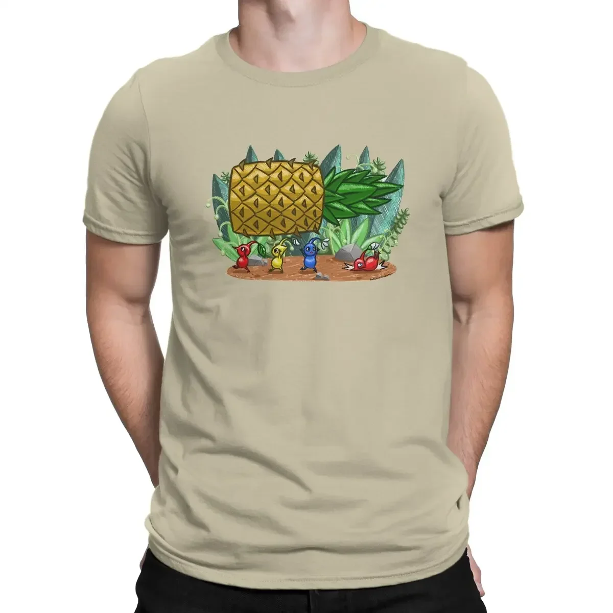 2024 Pikmin Electronic Games O Neck Tops 100% Cotton T Shirt Funny Top Quality Birthday Gifts Pineapple  Men TShirt