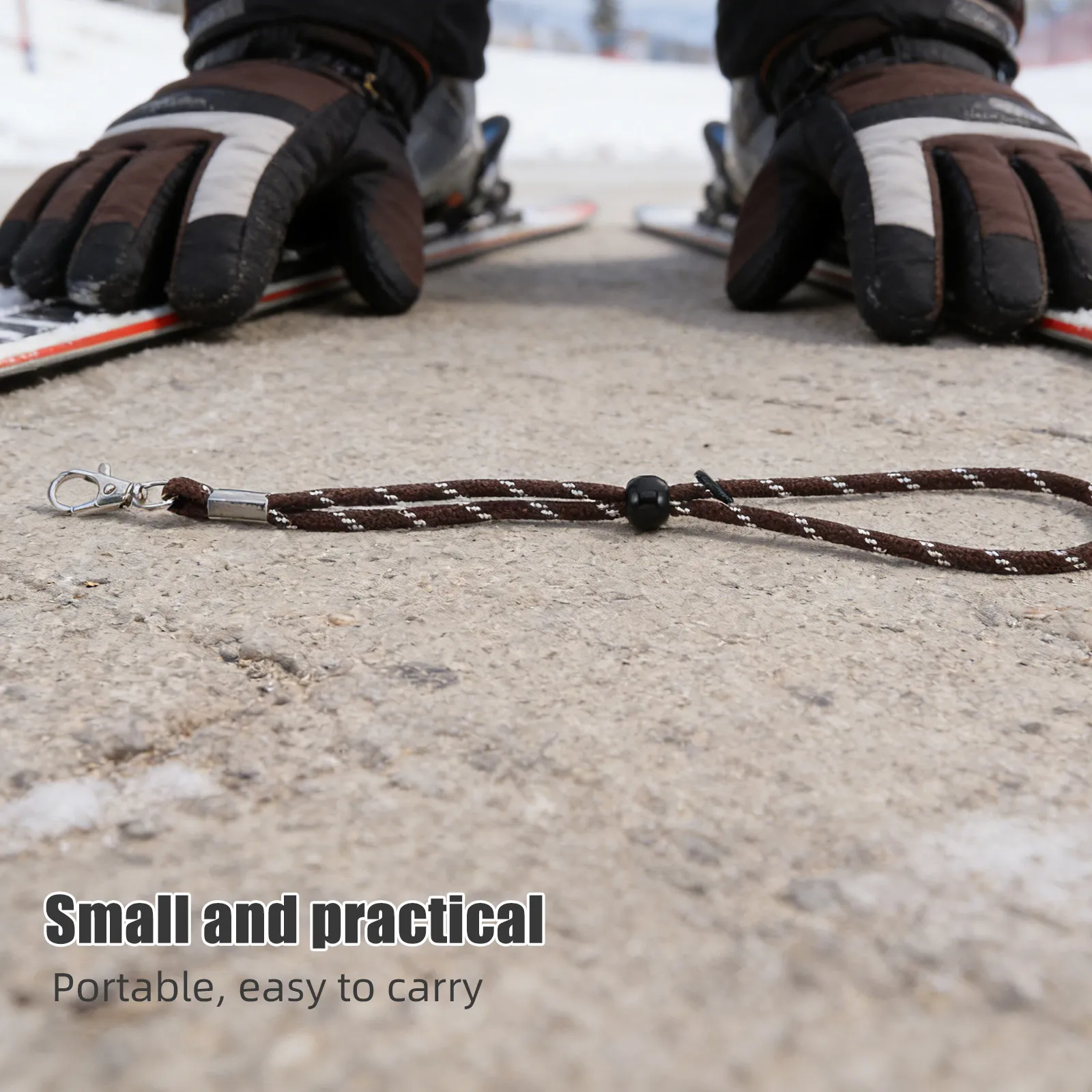 

2Pairs Ski Glove Lanyards Anti-Lost Adjustable Wrist Leash Snowboard Snow Gloves Strap Winter Mitten Clips Snow Skiing