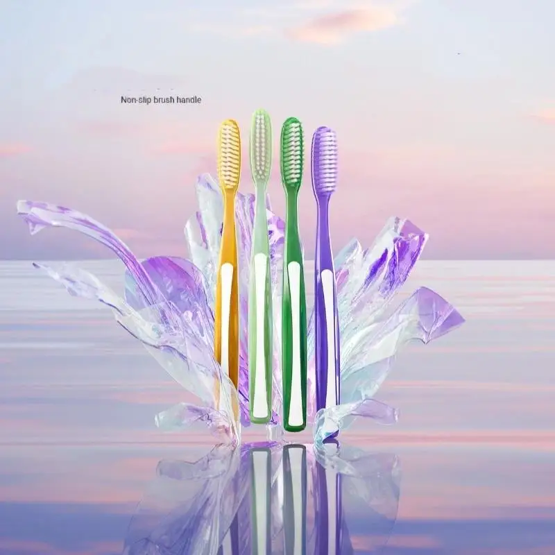 New 1/3/4PCS Black White Gray Toothbrush Large Long Head Hard Bristle Deep Cleaning Adult High End Combination Pack