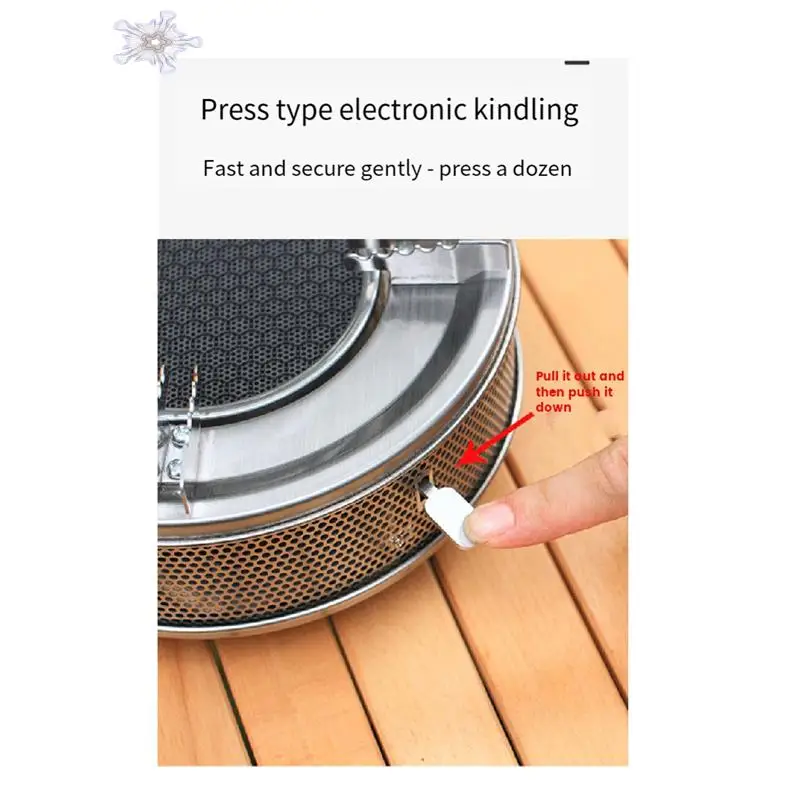 

Portable Camping Gas Stove Folding Cassette Stove Windproof High Power Picnic Gas Stove Camping Equipment Easy Install