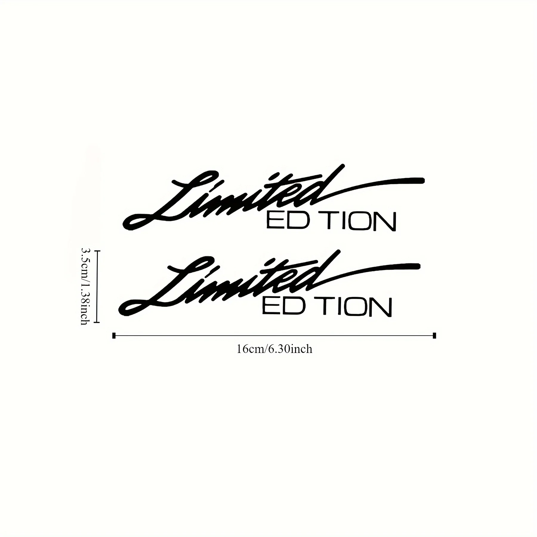 2Pcs Limited Edition Letter Vinyl Sticker Multi-color Optional Decal for Car Truck Bike Motorcycle Helmet Decor