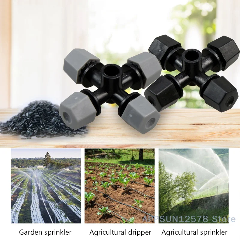 

5 Pcs Plastic Atomizing Nozzle Sprinkler Garden Greenhouse Humidifier Spray Atomization Irrigation Equipment