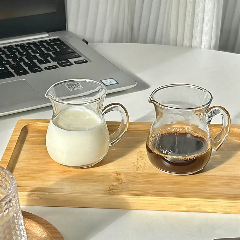 Mini Milk Jug Coffee Cup with Spout for Espresso Latte Italian Style Hand-Poured Coffee Small Creamer Pot
