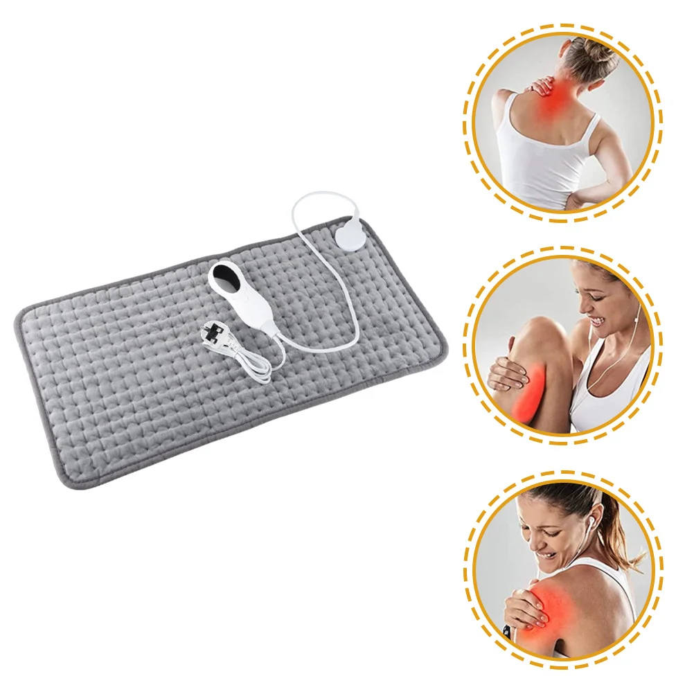 

Electric Heating Blanket Pad Plaid Design Stable Fast Heating 10 Levels Temperature Control for Home Office Use