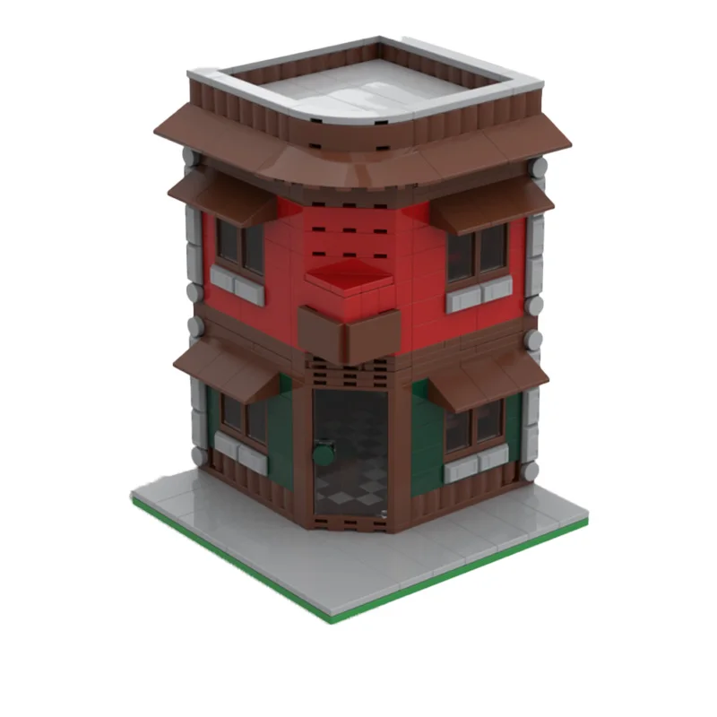Creativo Two Story Shop Casa Building Block Modello in mattoni Street View Compatibile 591 Giocattoli educativi per bambini Regali di compleanno