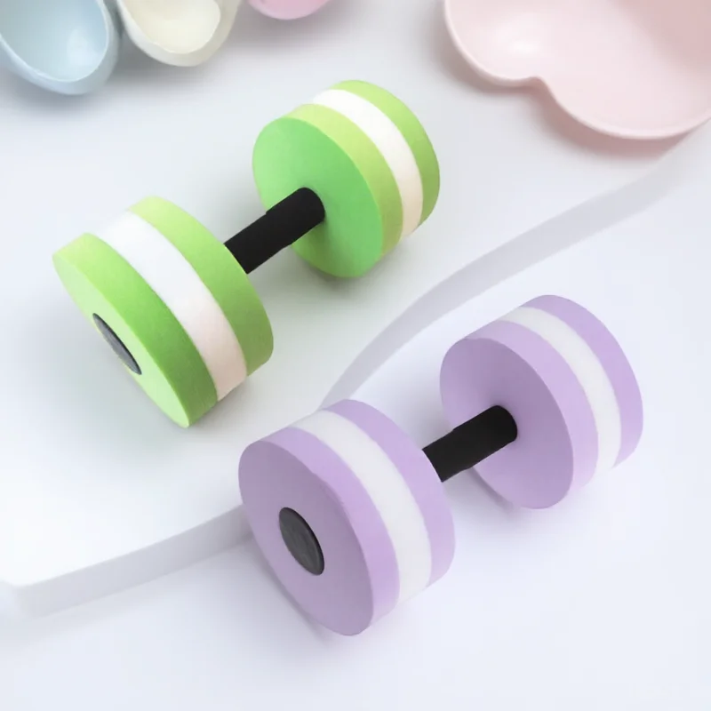

1pc Eva Dumbbells Pool Resistance Training Aqua Fitness Equipment Water Aerobics Barbell Swimming Pool Exercise Supplies Purple