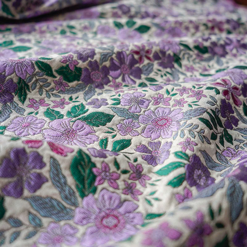 French Style Jacquard Fabric Women\'s Spring and Autumn Dress Shirt Sewing Fabric 50cmx145cm