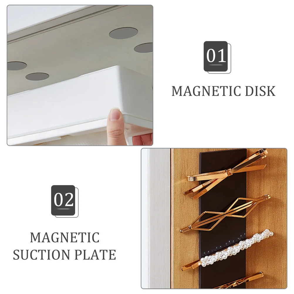

1Set Selfadhesive Magnetic Tapes Fridge Magnet Organizer Photo Display Memo Reminders Easy Installation Reliable